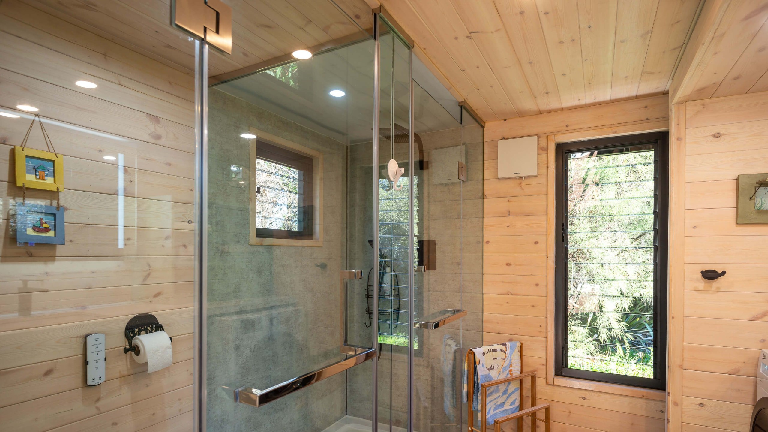 Large Glass Bathroom